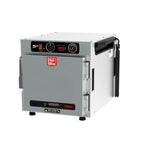 Thumbnail image #1 for Metro HotBlox™ HBCN4-ASPC-CT Narrow 4-Pan Pass-Thru Heated Holding Cabinet, Countertop/Stacking, Analog Controls, Aluminum, 120V