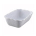 Thumbnail image #1 for Winco CRK-10W Rectangular Fluted Deli Crock, 10 x 7 x 3 Inch, White SAN