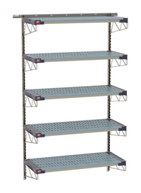 Metro SmartWall Life Tall 5-Shelf Wall-Mounted Starter Shelving Kit, 56 Inch Wide
