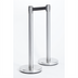 Thumbnail image #1 for American Metalcraft Portable Retractable Belt Barrier System Set with Stainless Steel Posts and Steel Bases
