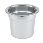 Thumbnail image #1 for Vollrath Miramar® 8230010 Decorative Round Soup Inset, 7 Quart, 18-8 Stainless Steel, Mirror Finish