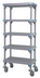 Thumbnail image #1 for Millenia Mobile Polymer Shelving Starter Unit, 72W x 24D x 86H, 5 Shelves, Gray