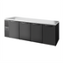 Thumbnail image #1 for True 108-Inch Four-Section Refrigerated Back Bar Cooler with Stainless Steel Top and Solid Doors