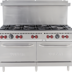 Thumbnail image #1 for Vulcan Quick Ship SX60-10BP-QS-PLATINUM 60-Inch LP Commercial Gas Range with 10 Open Burners and 2 Standard Ovens