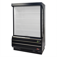 Turbo Air SC-50B Locking Fabric Security Cover for TOM-50B-N Open Display Merchandiser, Black Trim
