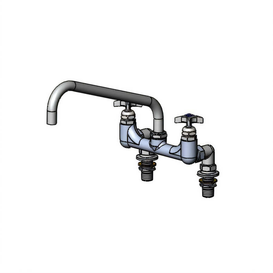 Product image #1 for T&S Brass Big-Flo 8-Inch Deck Mount Mixing Faucet with 14-Inch Swing Nozzle