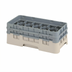 Thumbnail image #2 for Cambro Camrack Half Size 17-Compartment Beige Glass Rack with 2 Soft Gray Extenders