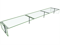 Hatco Flav-R-Shield ES53-108 Stationary Double-Sided Self-Service Sneeze Guard, 3-Bay, 108 Inch W x 20 Inch D, Adjustable to 54 Inch H
