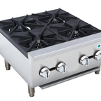 Thumbnail image #1 for Hurakan by Equip.me 24-Inch Heavy Duty Countertop Gas Range with 4 Open Burners
