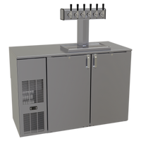 Glastender C1FB52-DD One Zone Front-Serviced Bar Profile Draft Dispensing Cooler, 52-Inch, Two-Section, 16-Inch Door Opening