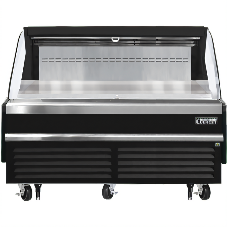 Product image #1 for Everest Refrigeration Horizontal Open-Air Merchandiser Cooler, 73-1/4-Inch W x 34-1/4-Inch D x 41-Inch H, 11.4 Cu. Ft., Black, Self-Contained Bottom Mount