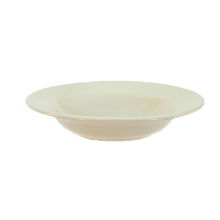Product image #1 for Crestware Dover White 12 oz. 9-Inch Narrow Rim Vitrified Ceramic Rimmed Soup Bowl