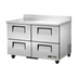 Thumbnail image #1 for True TWT-48D-4-HC 48-Inch Two-Section Drawered Worktop Refrigerator, 4 Drawers, Self-Contained R290, Stainless Steel