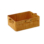Thumbnail image #1 for American Metalcraft PWRB10 Rectangular Poplar Wood Serving Basket with Handles, 8-1/2 x 5-3/4 x 2-3/4 Inches Case of 48