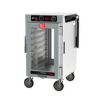 Thumbnail image #1 for Metro HotBlox™ HBCN8-ACPC-M Mobile 8-Pan Pass-Thru Insulated Holding Cabinet with Clear Front and Rear Doors, Analog, 120V