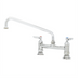 Thumbnail image #1 for T&S Brass B-0221-CR Double Pantry Deck Mount Mixing Faucet with 12-Inch Swing Nozzle