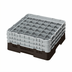 Thumbnail image #2 for Cambro Camrack® Full Size 36-Compartment Glass Rack with 3 Soft Gray Extenders, Brown
