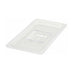 Thumbnail image #1 for Poly-Ware 1/3 Size Solid Clear Polycarbonate Food Pan Cover with Handle