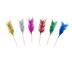 Thumbnail image #1 for 4-Inch Wooden Cocktail/Food Picks with Straight Foil Frill Top, Assorted Colors