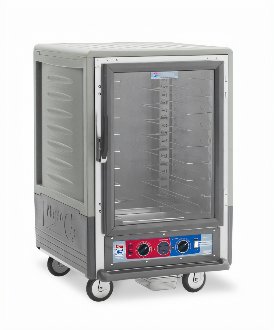 Product image #1 for Metro C5 3 Series Half-Height Combination Heated Holding and Proofing Cabinet, Gray, Full-Length Clear Door