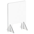 Thumbnail image #1 for Winco ACSS-2432W Countertop Acrylic Safety Shield, Clear, 24"W x 32"H x 14"D with 12"W x 8"H Window