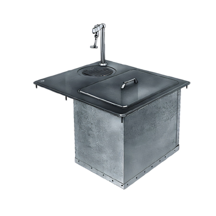 Product image #1 for Delfield 204 Single-Service Drop-In Ice and Water Station with Glass Filler, 45 lb Capacity