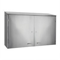 Glastender WCH60 60-Inch Wall-Mounted Stainless Steel Wall Cabinet with 4 Hinged Doors