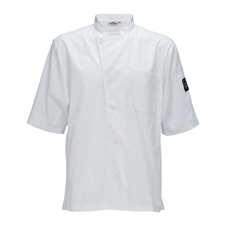 Product image #1 for Signature Chef Broadway Ventilated Tapered-Fit Chef Shirt, White, 3X