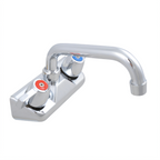 Thumbnail image #1 for John Boos PBF-4-S-6LF Lead-Free Backsplash-Mount Faucet, 6-Inch Swing Spout, 4-Inch Centers, Ceramic Valves