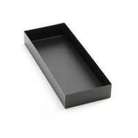 American Metalcraft Twilight 15 x 6 x 2-Inch Rectangular Black Metal Market Tray