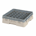 Thumbnail image #2 for Cambro Camrack® Full Size 36-Compartment Glass Rack with Soft Gray Extender, Beige