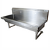 Thumbnail image #1 for BK Resources MSHS-60W1 Two-Station Wall-Mounted Stainless Steel Hand Wash Sink, 60 Inch