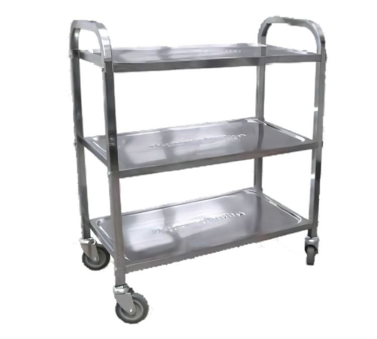 Product image #1 for Omcan USA Stainless Steel 3-Shelf Bussing Cart with Solid Shelves