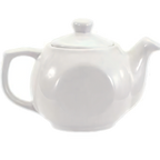 Thumbnail image #1 for Crestware Alpine White AL74 Ceramic Teapot, 14 oz., with Lid