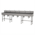 Thumbnail image #1 for Advance Tabco 6-Station Floor-Mounted Multiwash Hand Sink with Knee Valves, 120-Inch Wide