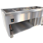 Thumbnail image #1 for Duke Manufacturing Thurmaduke TCM-74SS-N7 74-Inch Mobile Refrigerated Cold Food Unit with Stainless Steel Body and 8-Inch NSF 7 Cold Pan