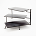 Thumbnail image #1 for American Metalcraft 3-Tier Rectangular Foldable Buffet Display Stand, Black