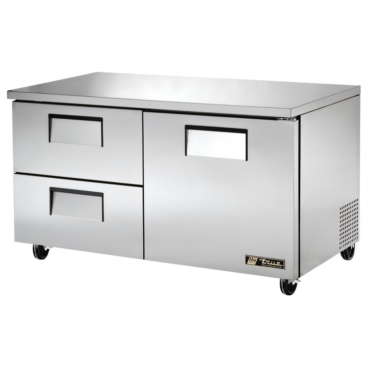 Product image #1 for True 60-Inch 2-Section Undercounter Refrigerator with 1 Door and 2 Drawers