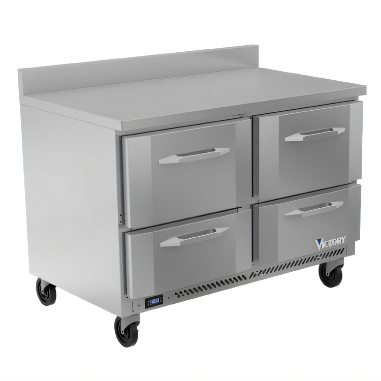 Product image #1 for Victory Refrigeration VWFD60HC-4 60-Inch Two-Section Worktop Freezer Counter with 4 Drawers