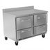 Thumbnail image #1 for Victory Refrigeration VWFD60HC-4 60-Inch Two-Section Worktop Freezer Counter with 4 Drawers