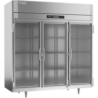 Victory UltraSpec V-Core Powered 3-Section Glass Door Reach-In Freezer, 70.1 Cu. Ft.