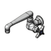 Thumbnail image #1 for T&S Brass Single Temperature Wall Mount Pantry Faucet with 6-Inch Swivel Cast Spout