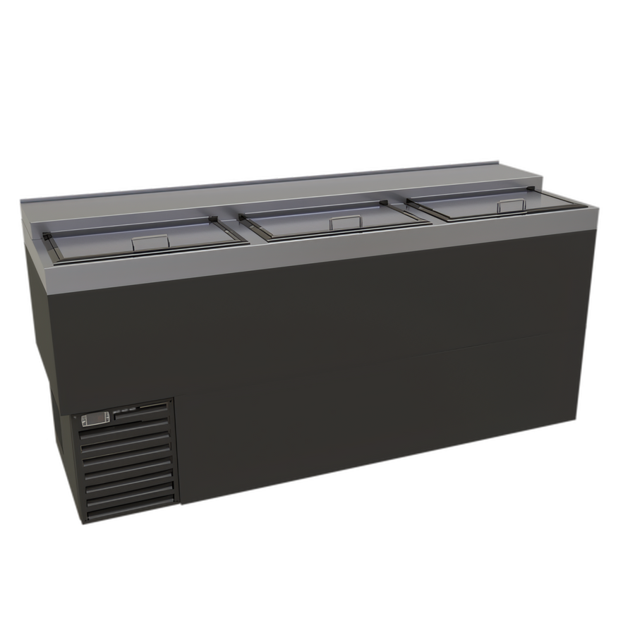 Product image #1 for Glastender 72-Inch Flat Top Bottle Cooler with 3 Sliding Doors