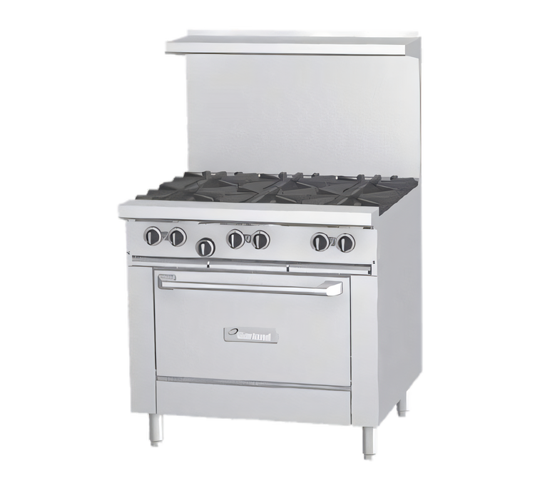 Product image #1 for Garland GF Starfire Pro 36-Inch Gas Modular Top Restaurant Range with 24-Inch Thermostatic Griddle and 2 Open Burners