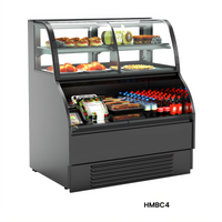 Harmony 39-Inch Service/Self-Service Refrigerated Bakery Merchandiser with Curved Glass Front and Self-Contained Refrigeration
