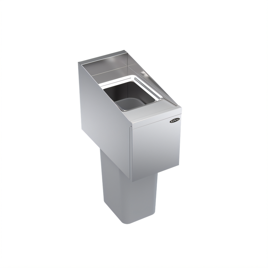 Product image #1 for Krowne Royal Series 12-Inch x 24-Inch Underbar Trash Station, Stainless Steel, No Legs