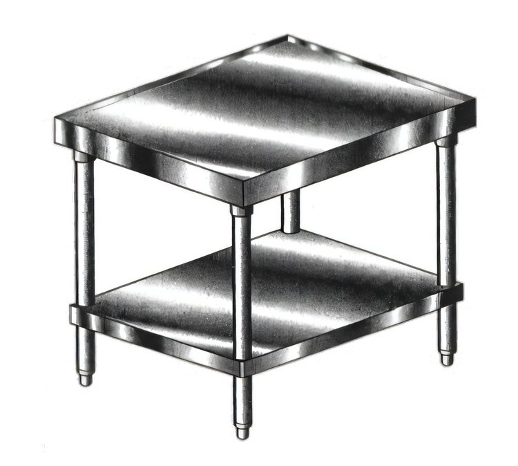Product image #1 for Klinger's Trading Stainless Steel Mixer Table with Undershelf and Legs, 24 x 24 x 24 Inches