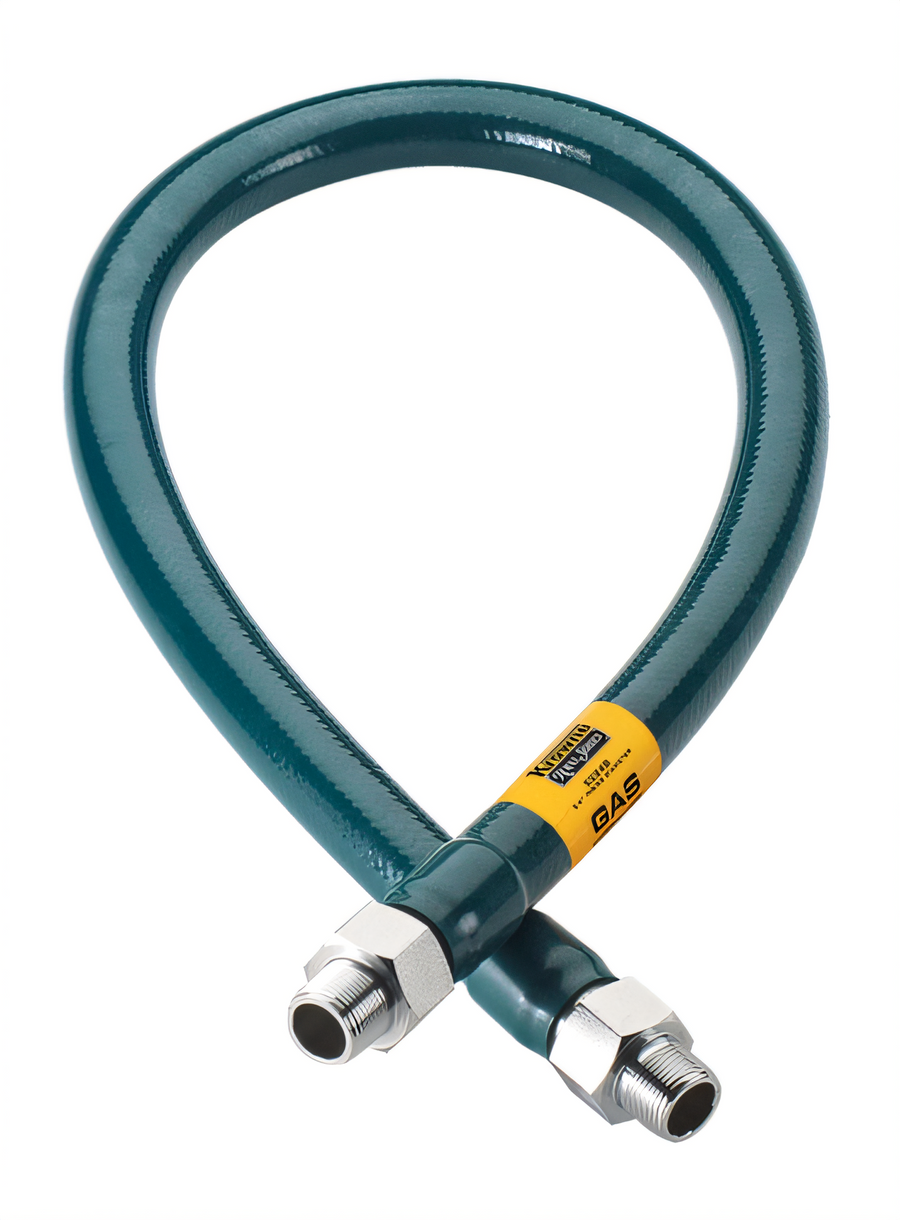 Product image #1 for Krowne Royal Series 3/4 Inch I.D. x 24 Inch Stainless Steel Gas Connector Hose with Antimicrobial PVC Coating
