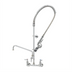 Thumbnail image #1 for T&S Brass EasyInstall 8-Inch Centers Wall-Mount Pre-Rinse Unit with Mixing Faucet, Add-On Faucet, 12-Inch Swing Nozzle and 1.07 GPM Spray Valve