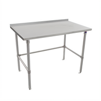 Stallion 96-Inch x 30-Inch Stainless Steel Work Table with 1-1/2-Inch Rear Up-Turn and Safety Edge